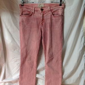 Current Elliot pink acid wash skinny jean